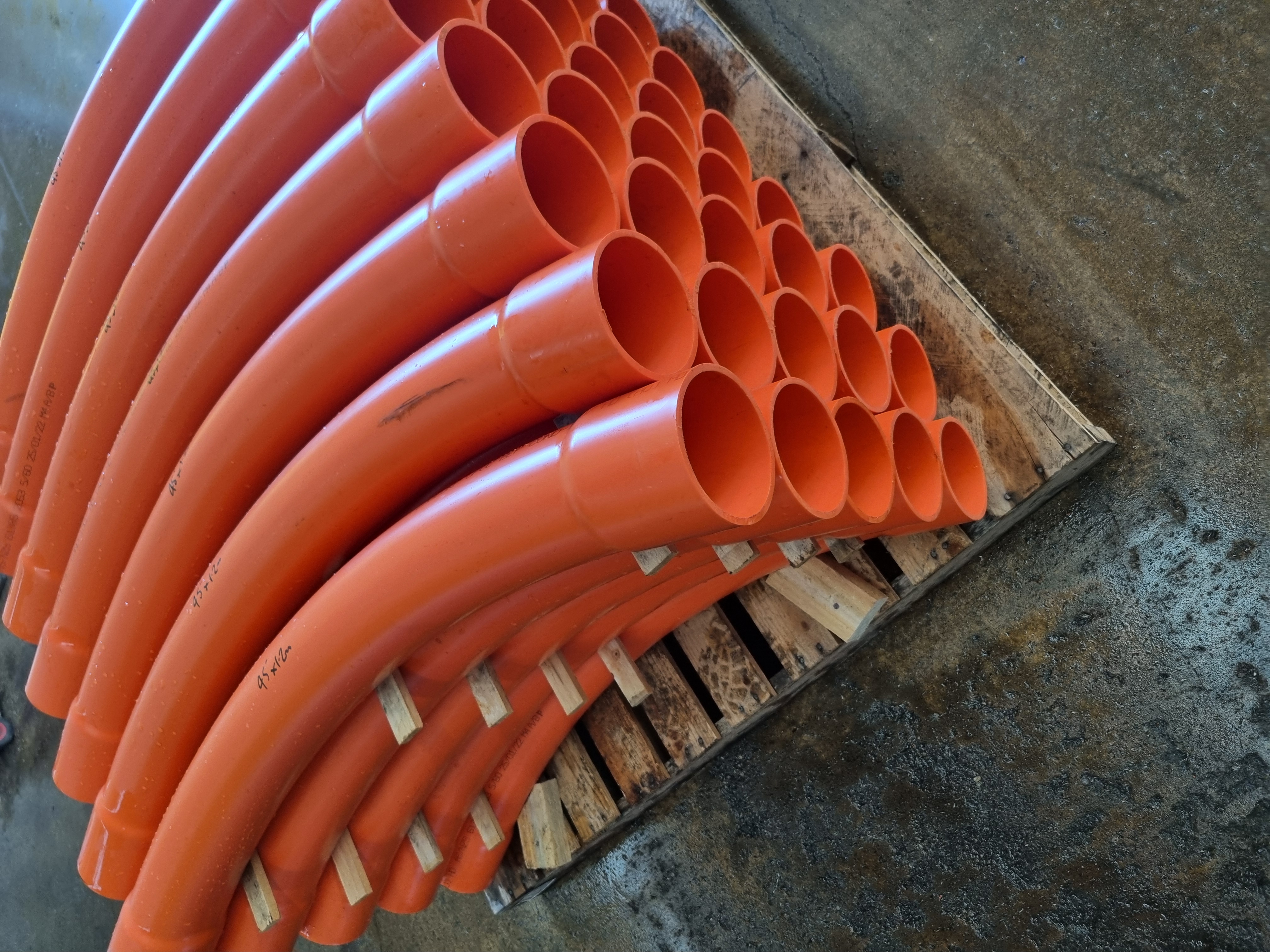 Infrastructure project site with CPF pipe products